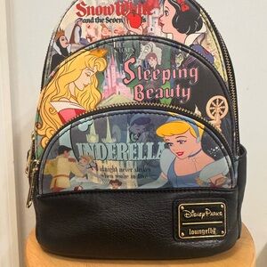 Loungefly Disney Princess Backpack - Black and Multicolor